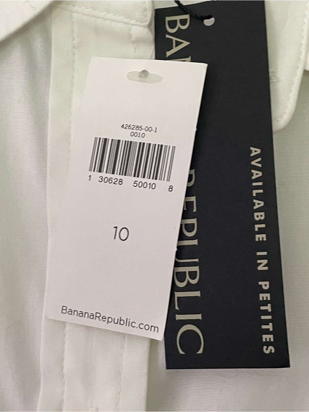 Banana Republic White Cotton Dress Shirt - Picture 5 of 5